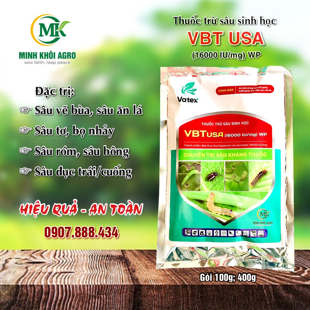 Thuốc trừ sâu sinh học VBT USA - Gói 100g